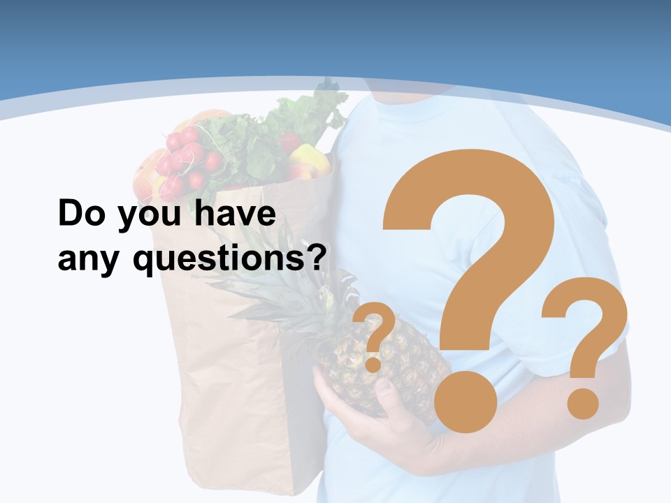 Isolated Smiling Bag PowerPoint Template