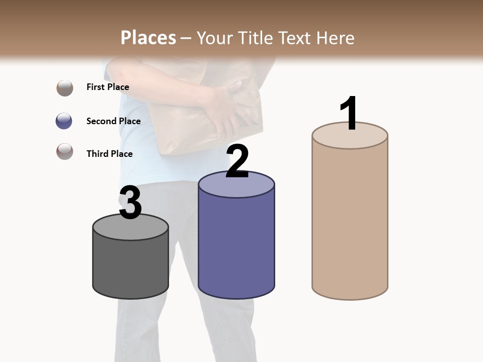 Mall People Bag PowerPoint Template