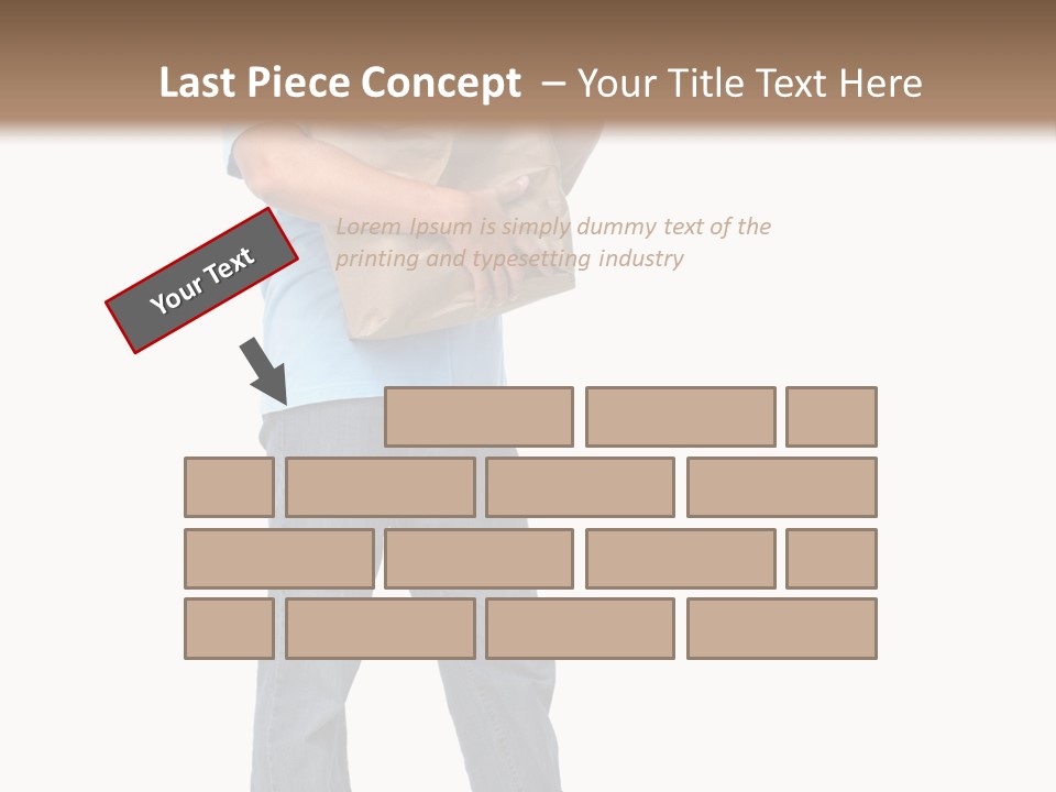 Mall People Bag PowerPoint Template