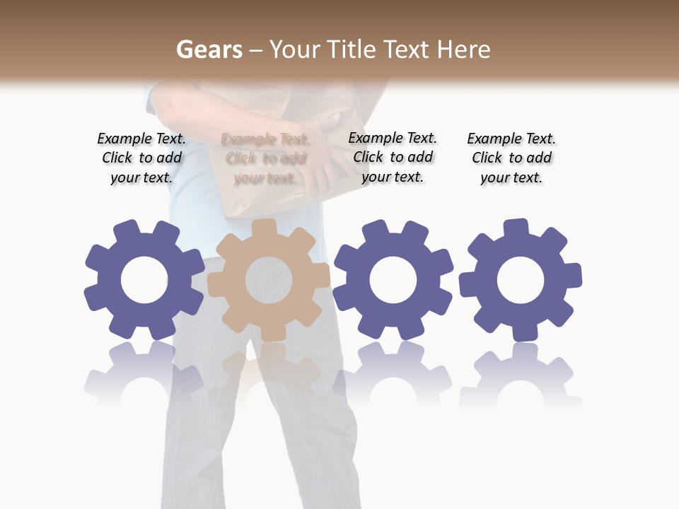 Mall People Bag PowerPoint Template