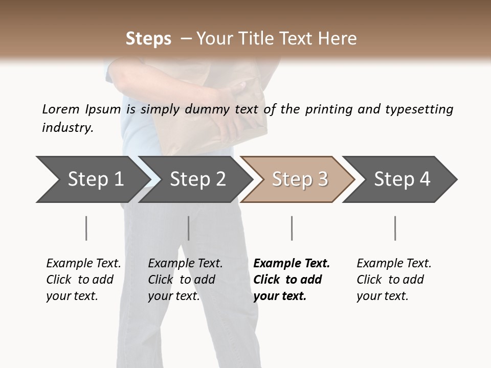 Mall People Bag PowerPoint Template