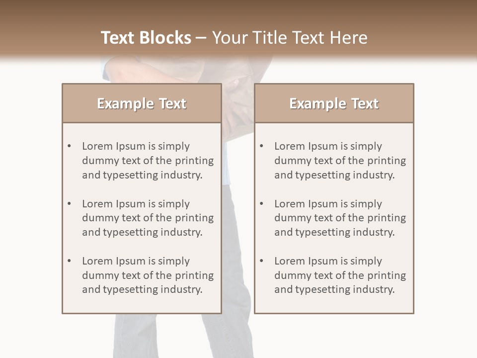 Mall People Bag PowerPoint Template