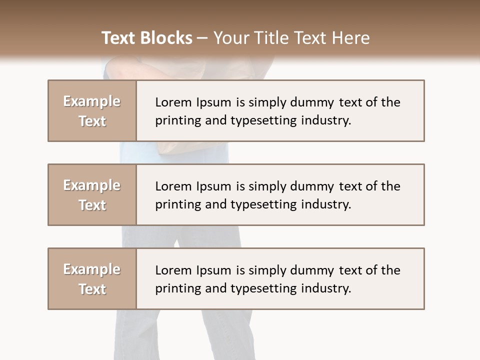 Mall People Bag PowerPoint Template