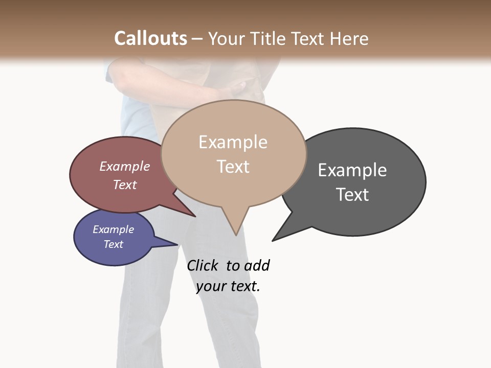 Mall People Bag PowerPoint Template