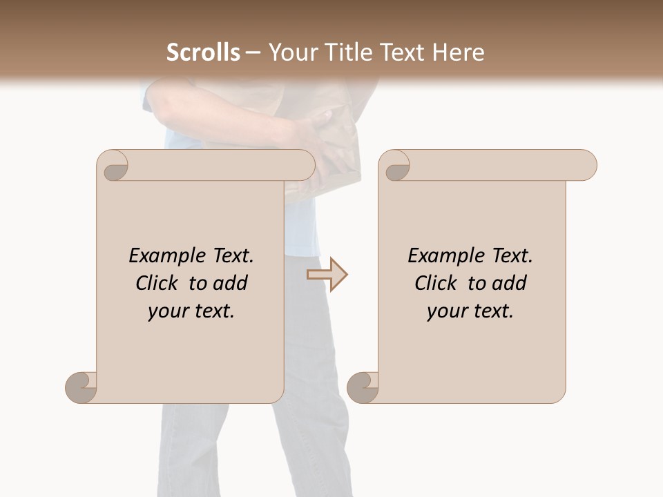 Mall People Bag PowerPoint Template