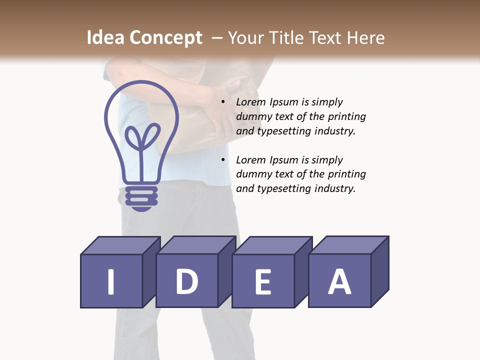 Mall People Bag PowerPoint Template