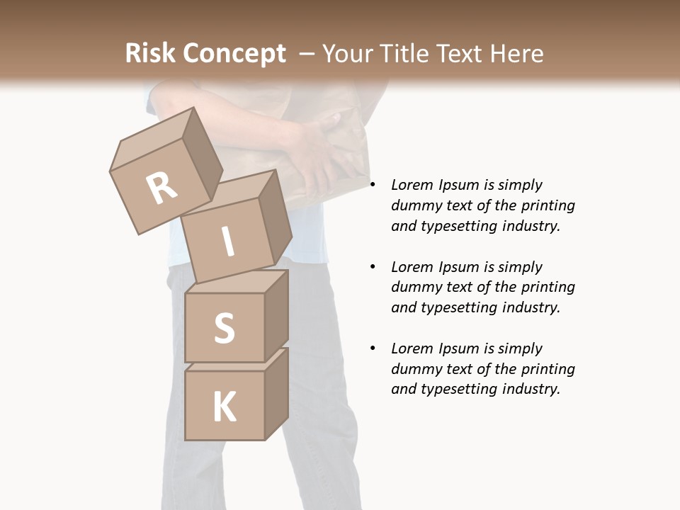 Mall People Bag PowerPoint Template