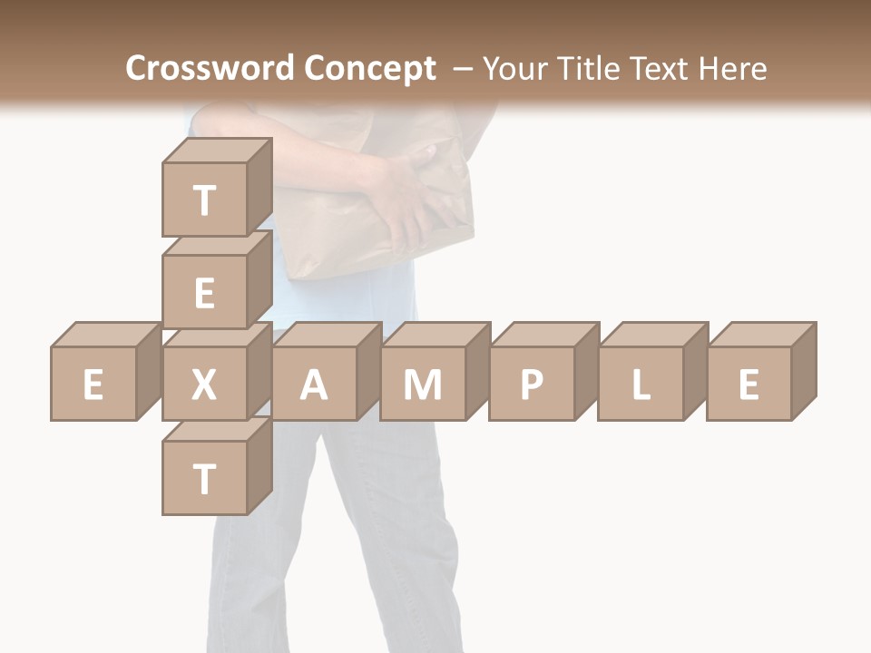 Mall People Bag PowerPoint Template