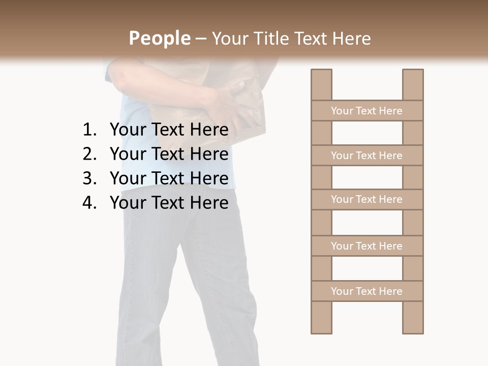 Mall People Bag PowerPoint Template