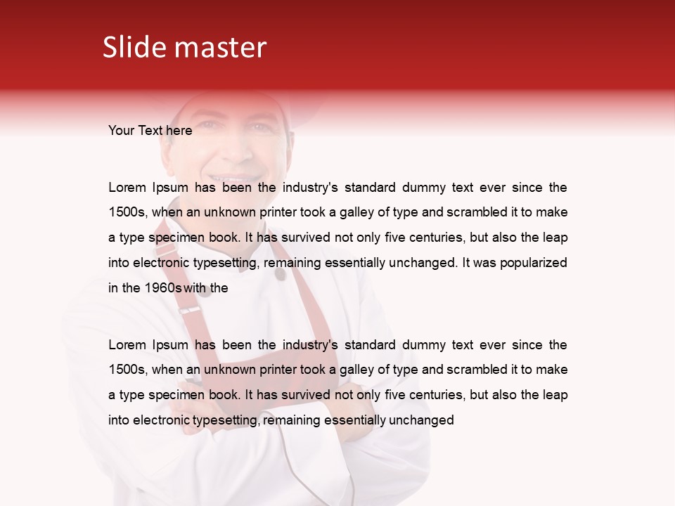 Man Apron Recipe PowerPoint Template