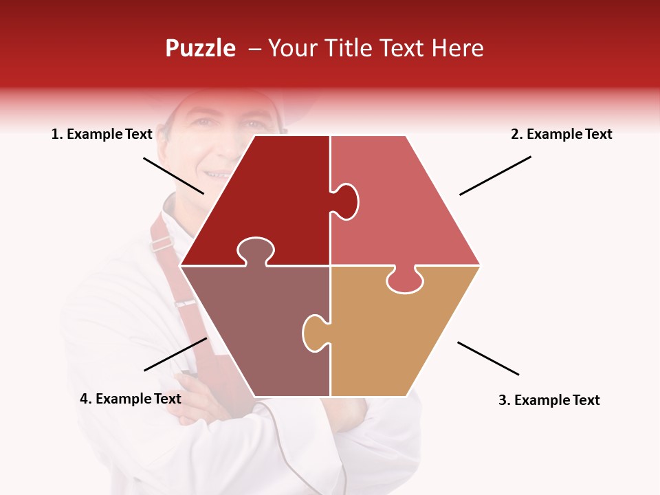 Man Apron Recipe PowerPoint Template