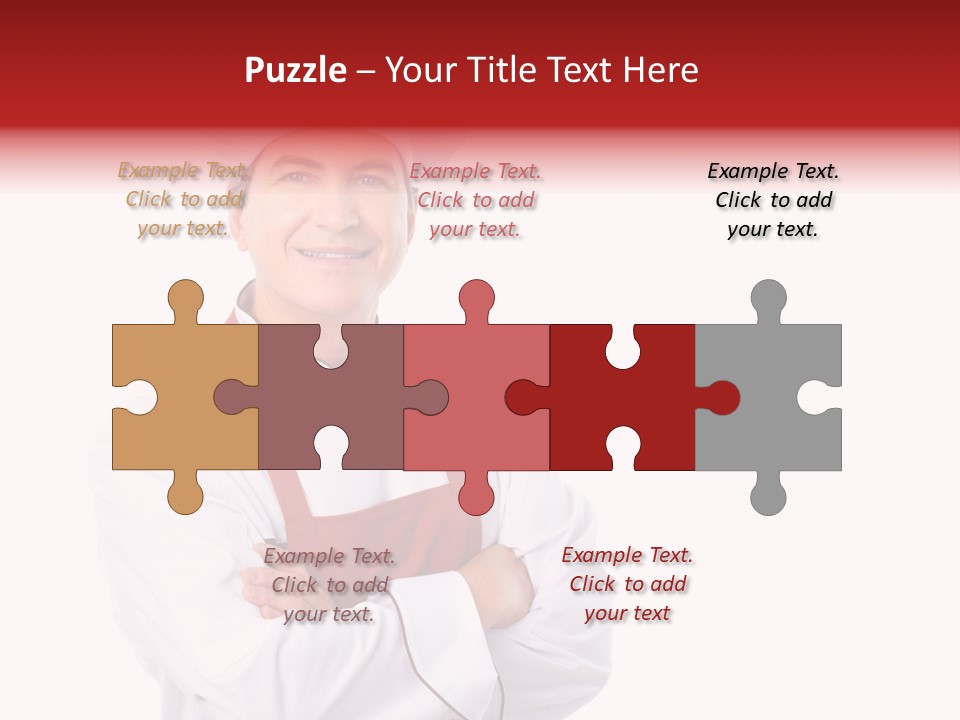 Man Apron Recipe PowerPoint Template