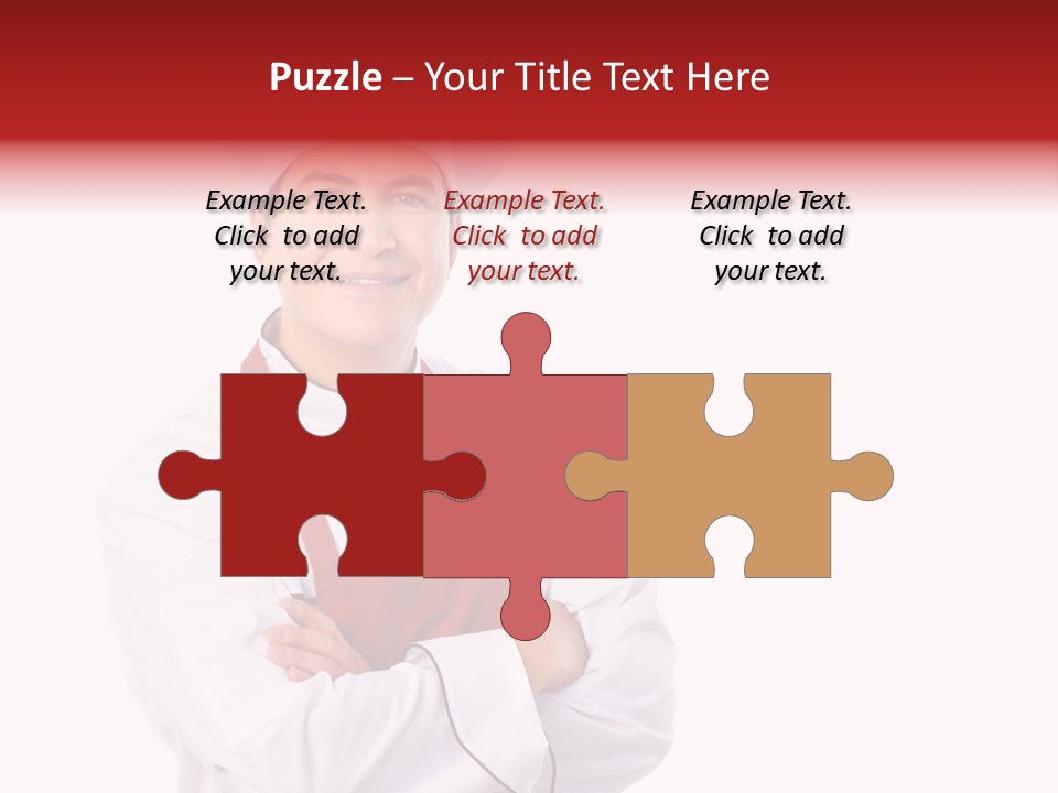 Man Apron Recipe PowerPoint Template