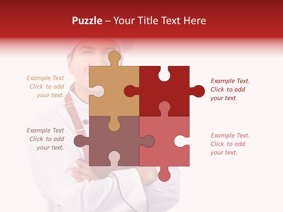 Man Apron Recipe PowerPoint Template