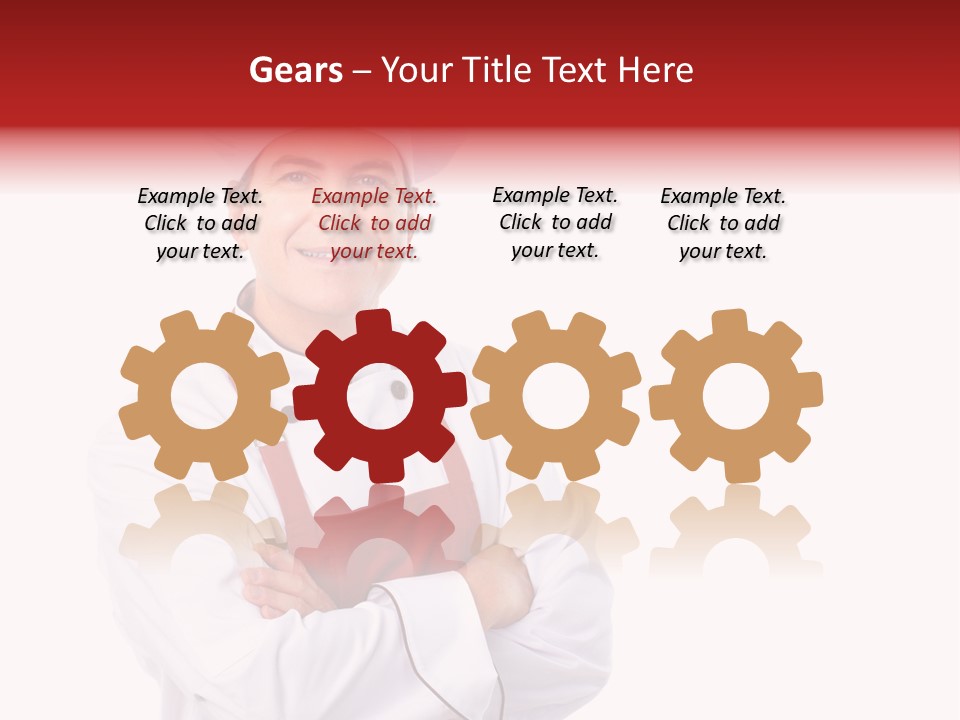 Man Apron Recipe PowerPoint Template