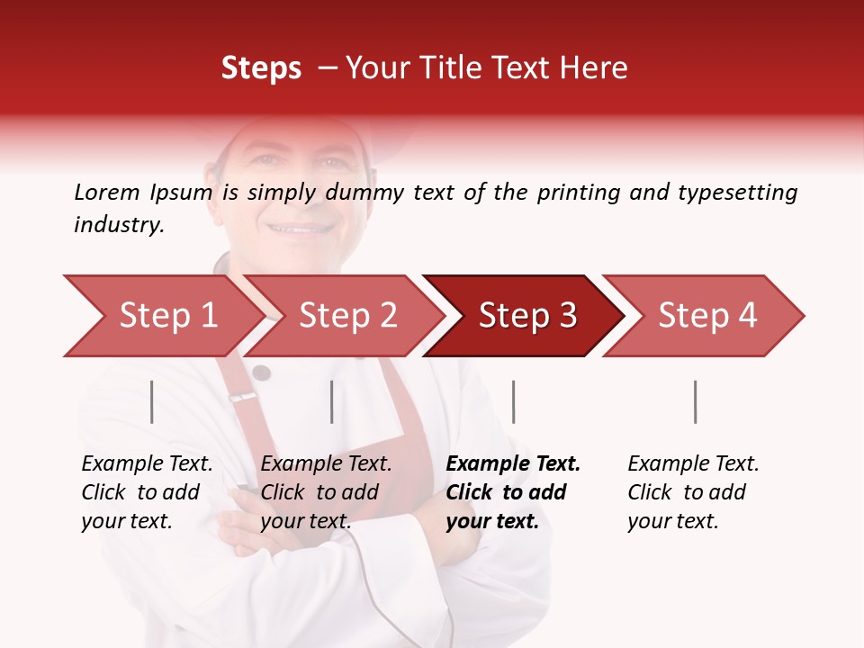 Man Apron Recipe PowerPoint Template