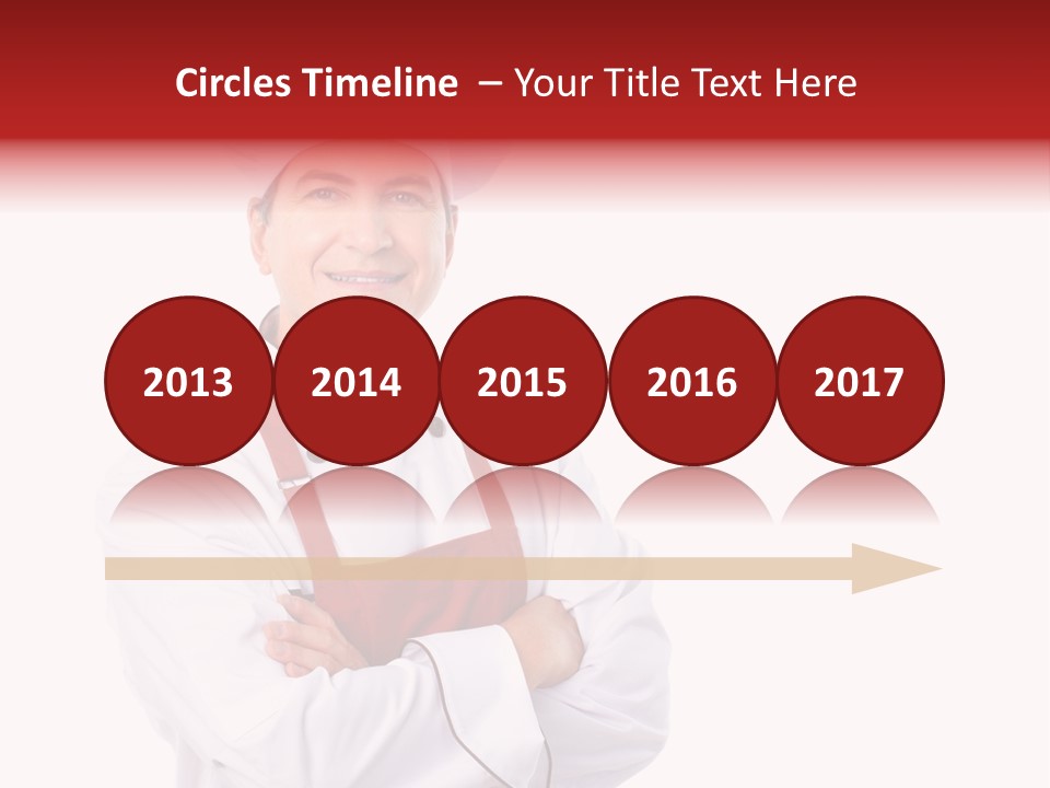 Man Apron Recipe PowerPoint Template