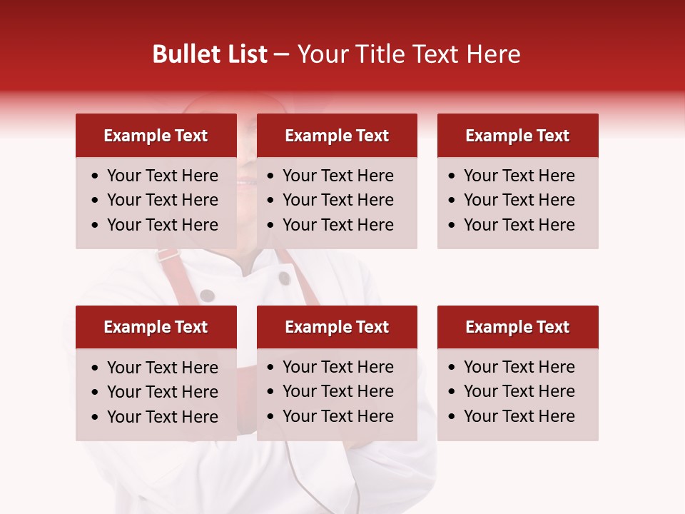 Man Apron Recipe PowerPoint Template