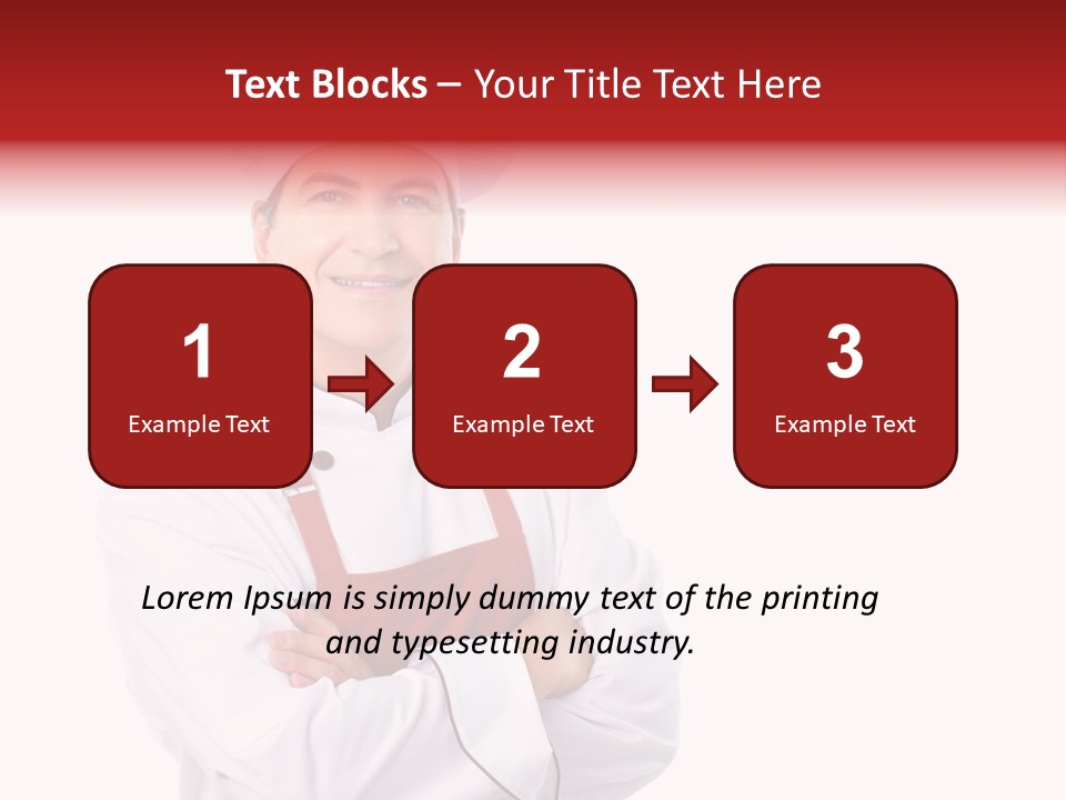 Man Apron Recipe PowerPoint Template