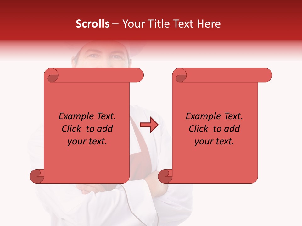Man Apron Recipe PowerPoint Template