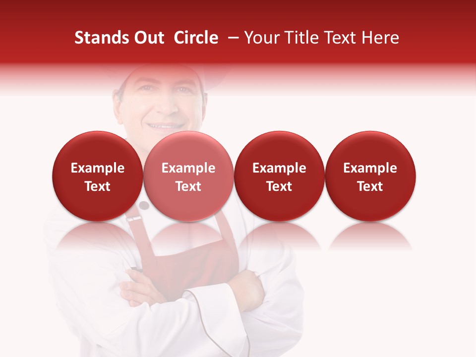 Man Apron Recipe PowerPoint Template