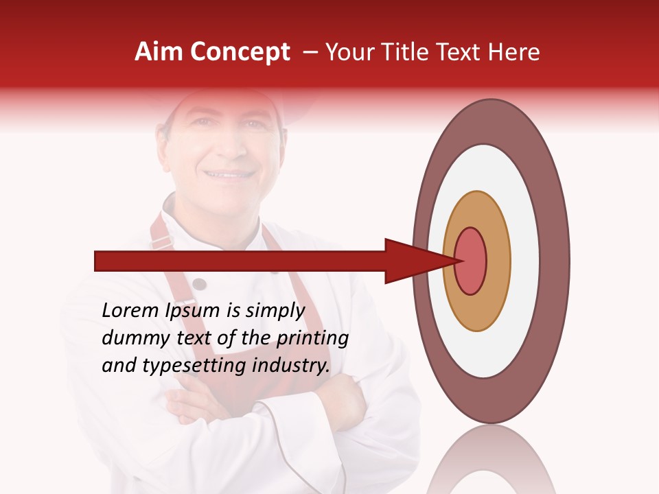 Man Apron Recipe PowerPoint Template