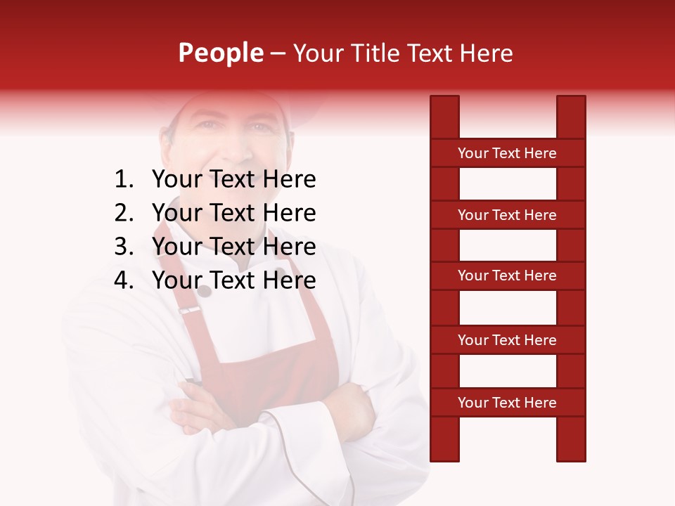 Man Apron Recipe PowerPoint Template