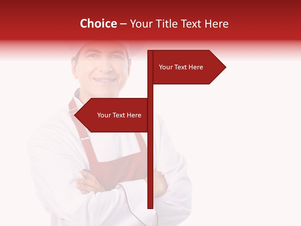 Man Apron Recipe PowerPoint Template