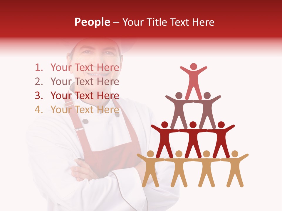 Man Apron Recipe PowerPoint Template