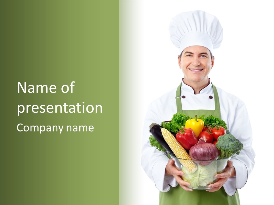 Broccoli Hat Occupation PowerPoint Template