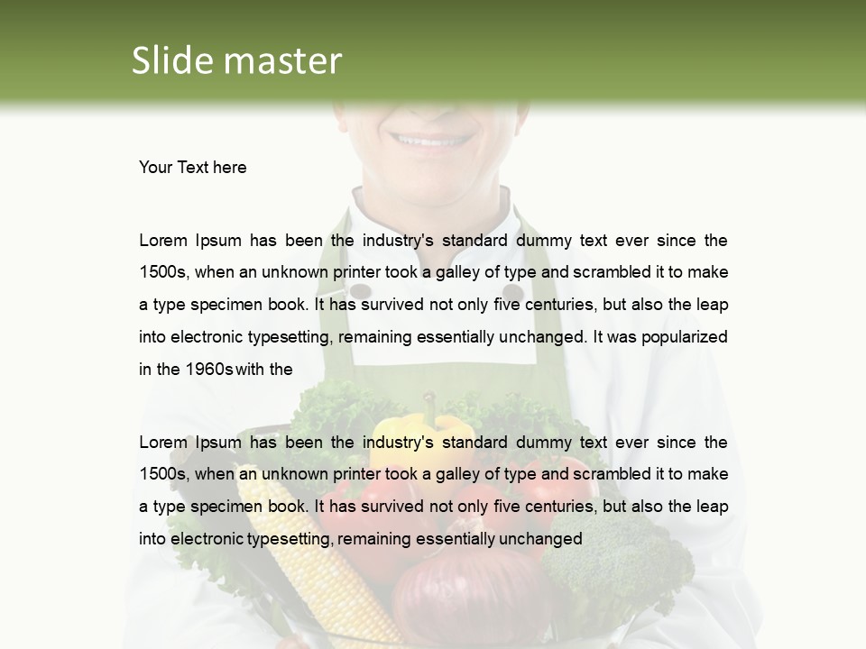 Broccoli Hat Occupation PowerPoint Template