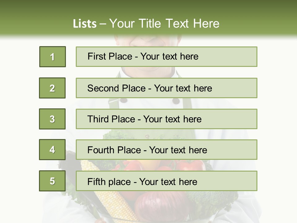 Broccoli Hat Occupation PowerPoint Template