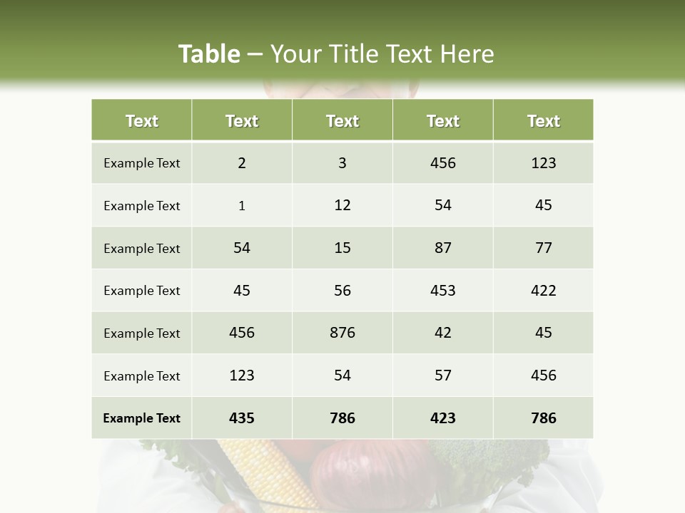 Broccoli Hat Occupation PowerPoint Template