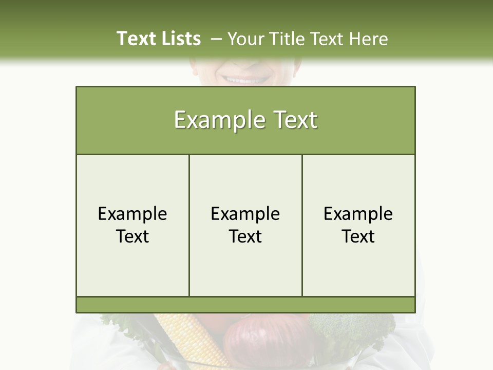 Broccoli Hat Occupation PowerPoint Template