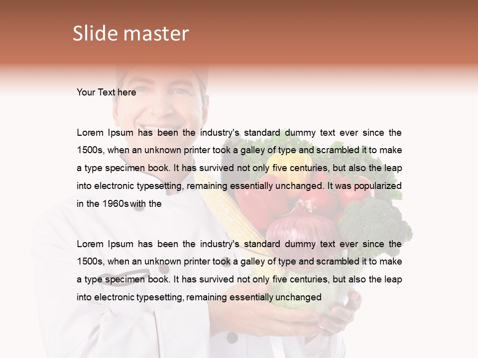 Person Cuisine Service PowerPoint Template