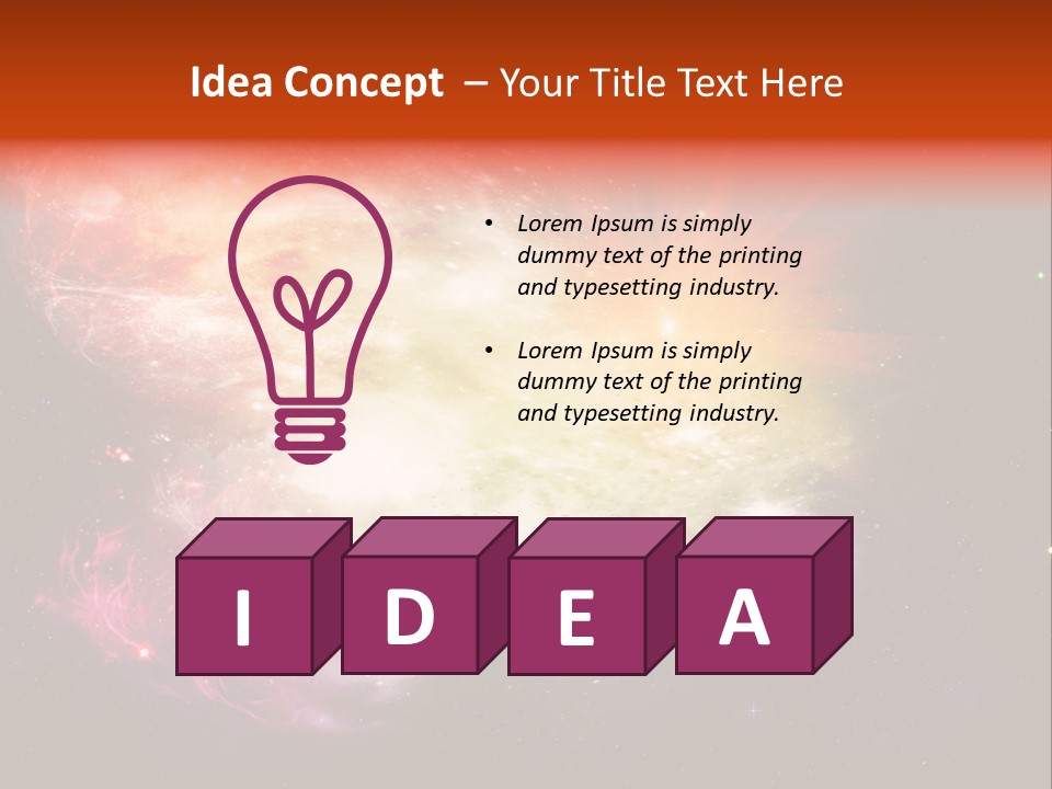 Orbit Night Light PowerPoint Template