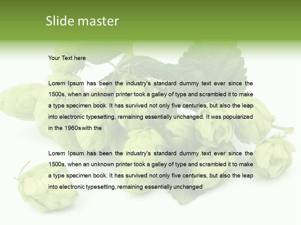 Close Up Nature Brewery PowerPoint Template