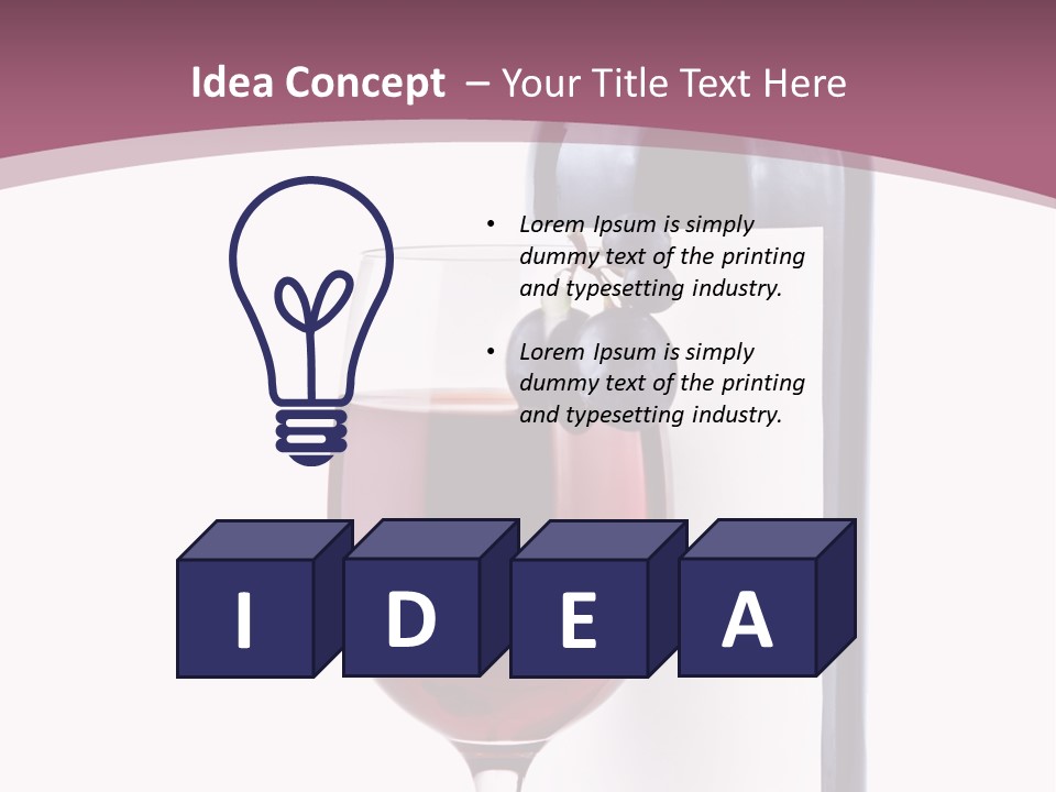 Green Inside Glass PowerPoint Template