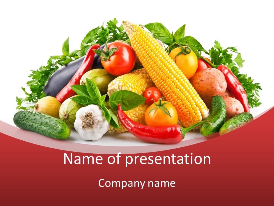 Meal Vegetarian Cayenne PowerPoint Template