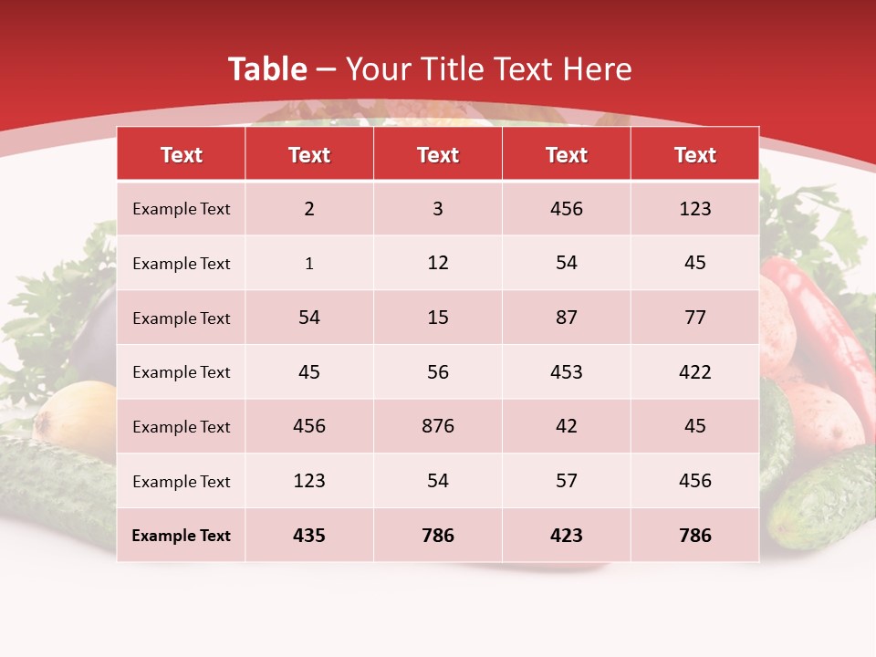 Meal Vegetarian Cayenne PowerPoint Template