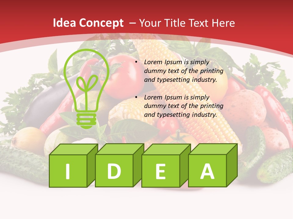 Meal Vegetarian Cayenne PowerPoint Template