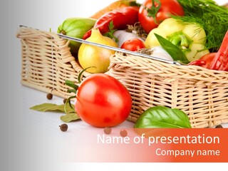 Capsicum Fruit Fresh PowerPoint Template