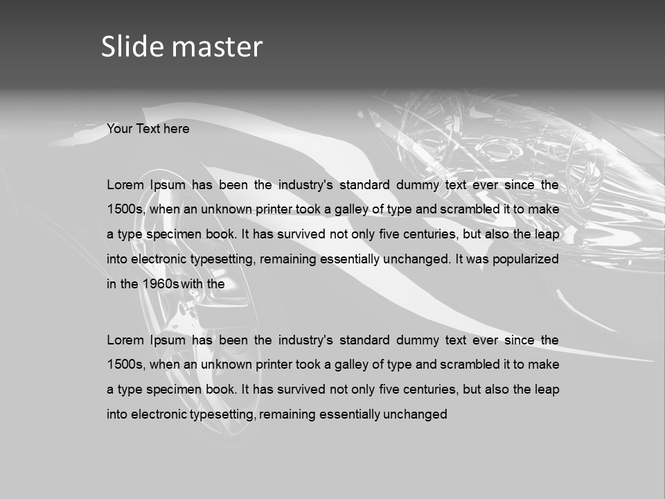 Speed Vehicle Concept PowerPoint Template