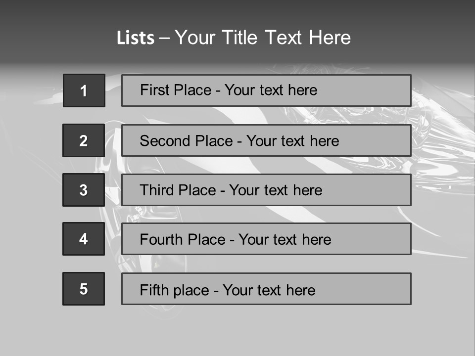 Speed Vehicle Concept PowerPoint Template