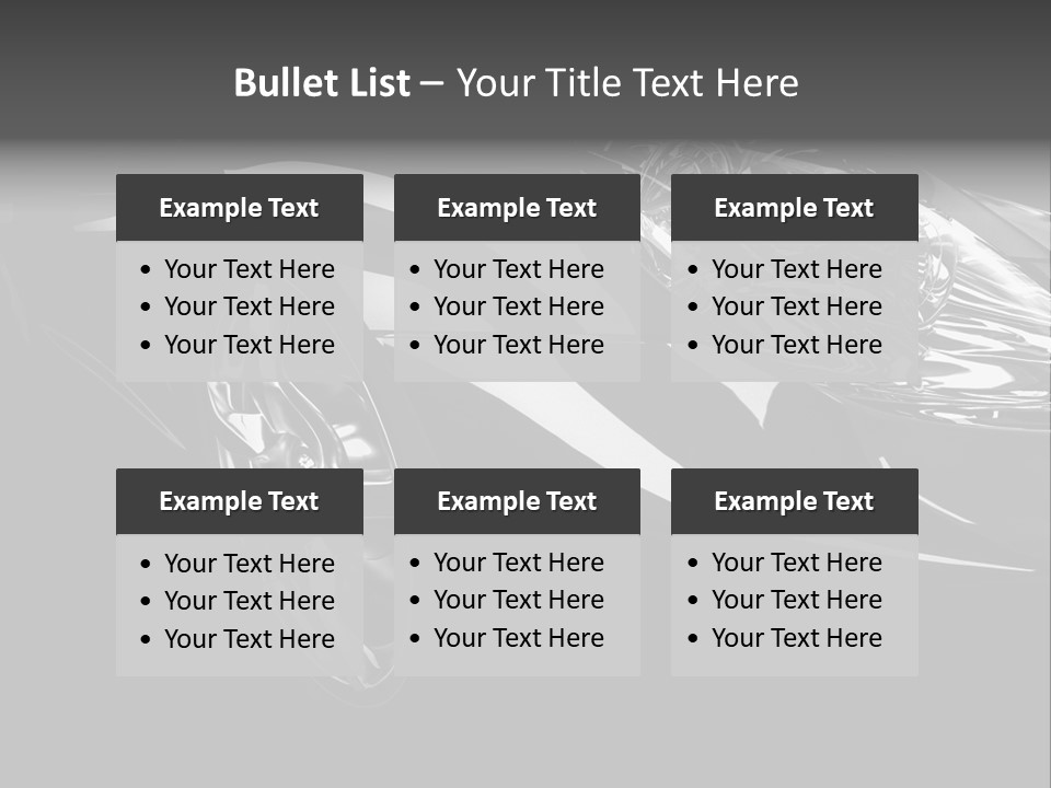 Speed Vehicle Concept PowerPoint Template
