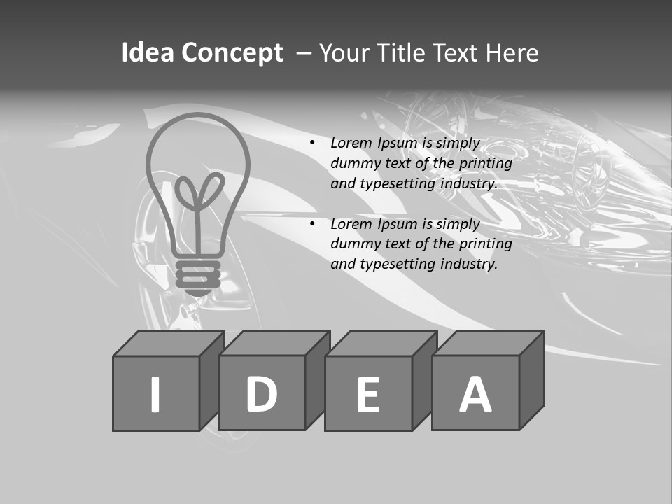 Speed Vehicle Concept PowerPoint Template