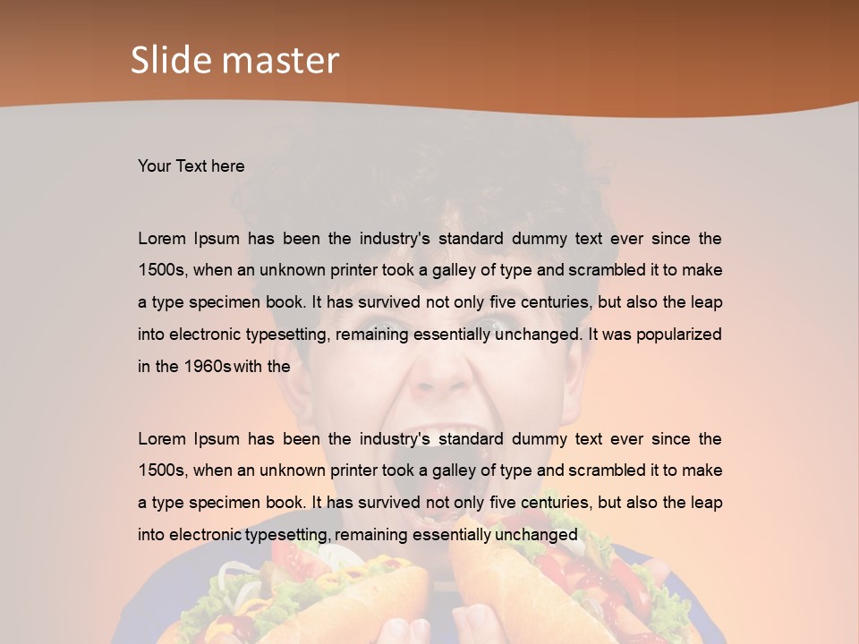 Caucasian One Boy PowerPoint Template