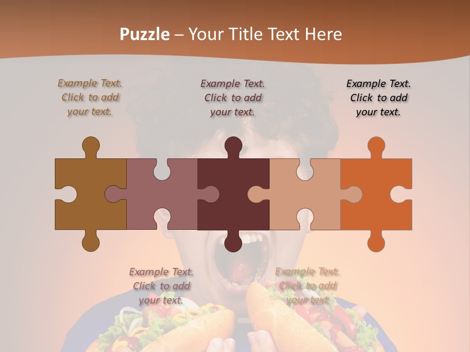 Caucasian One Boy PowerPoint Template