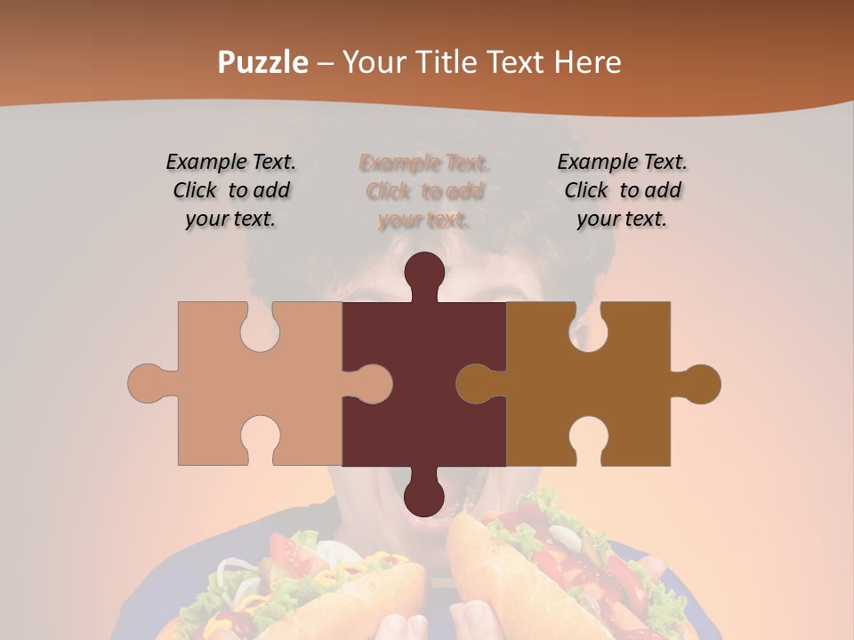 Caucasian One Boy PowerPoint Template