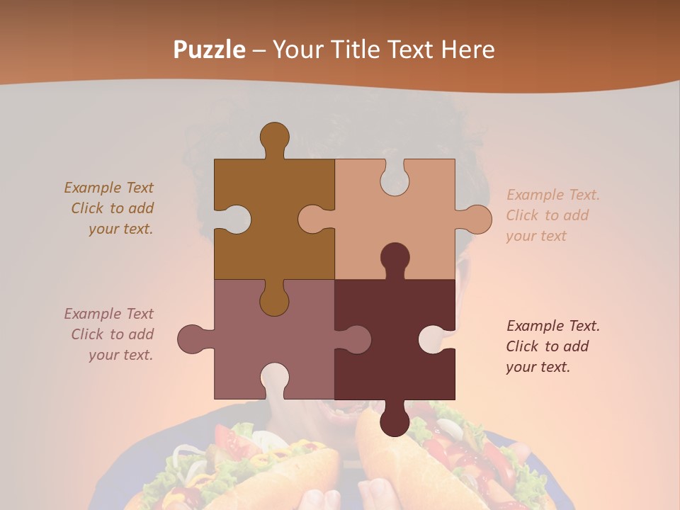 Caucasian One Boy PowerPoint Template